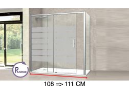 Schiebetür für die Dusche, 108 à 111 cm, mit halbdurchsichtigem Glas __int__ NANTES 310 Bold