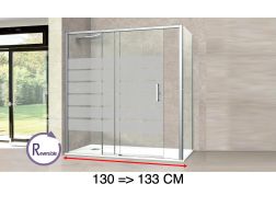 Schiebetür für die Dusche, 130 à 133 cm, mit halbdurchsichtigem Glas __int__ NANTES 310 Bold
