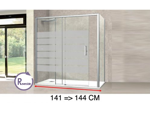 Schiebetr fr die Dusche, 141  144 cm, mit halbdurchsichtigem Glas __int__ NANTES 310 Bold