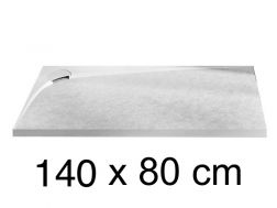 Duschwanne, rechtwinkliger Abfluss, 140 x 80 cm, - ALESON RIGHT