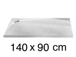 Duschwanne, rechtwinkliger Abfluss, 140 x 90 cm, - ALESON RIGHT