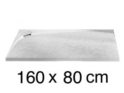 Duschwanne, rechtwinkliger Abfluss, 160 x 80 cm, - ALESON RIGHT