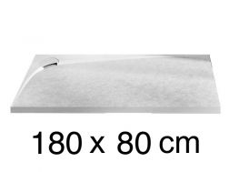 Duschwanne, rechtwinkliger Abfluss, 180 x 80 cm, - ALESON RIGHT