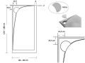 Duschwanne, Ablssung linke Ecke, 140x80 cm - ALESON LINKS