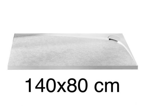 Duschwanne, Ablssung linke Ecke, 140x80 cm - ALESON LINKS
