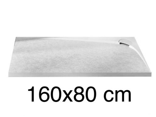 Duschwanne, Ablssung linke Ecke, 160x80 cm - ALESON LINKS