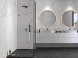 Marble White 60x120 cm - Wandpaneel aus SPC, weiße Marmoroberfläche