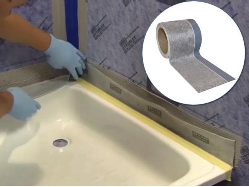 Abdichtungsschutz fr extra flache Duschwanne FLEX SYSTEME