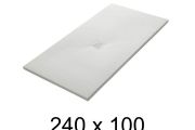 Duschwanne 240x100 cm, extra flach, zuschneidbar, Harz, VERONE 100x240