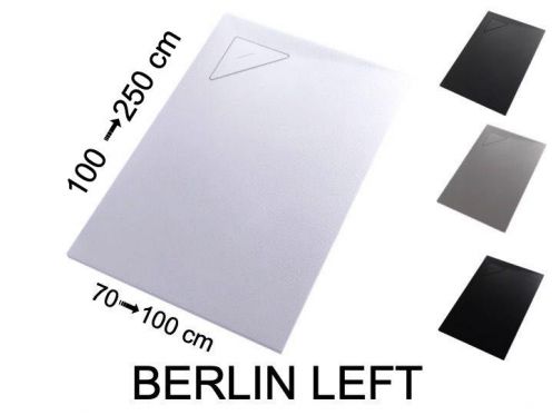 Duschwanne, linker Eckablauf - BERLIN LEFT 250