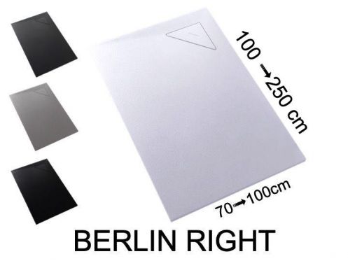 Duschwanne, rechtwinkliger Abfluss - BERLIN RIGHT 250
