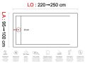 Duschwanne mit Rinne 230 cm Harz extra flach - VENISE XL