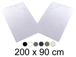 Duschwanne, 200x90 cm, rechtwinkliger Abfluss BERLIN