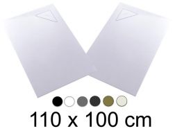 Duschwanne, 110x100 cm, Evakuierung Ecke BERLIN