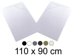 Duschwanne, 110x90 cm, Eckabschie - RIGHT