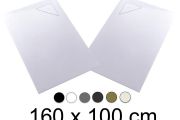 Duschwanne, 160x100 cm, rechtwinkliger Abfluss - BERLIN 100x160
