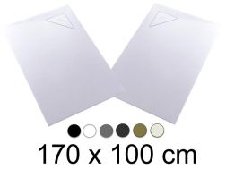 Duschwanne, 170x100 cm, rechtwinkliger Abfluss - BERLIN 100x170