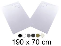 Duschwanne, 190x70 cm, rechtwinkliger Abfluss - BERLIN 70x190
