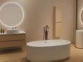 Vertigo Cream 60x120 cm - Wandpaneel aus SPC, Finish Zement Creme
