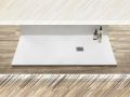 Duschwanne, 110x80 cm, Harz Pizarra-Finish, schneidbar - CHIVA 80x110