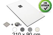 Duschwanne schuldig 210x90 cm Extra Flaches Harz Stone