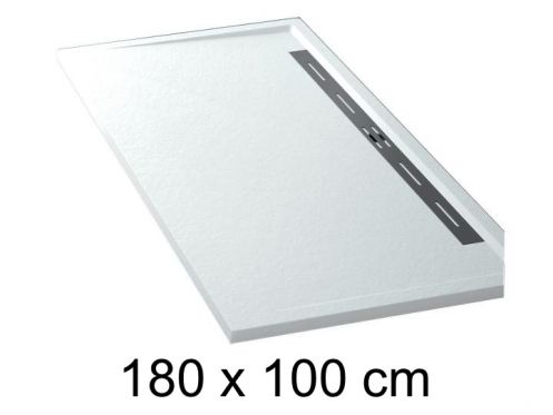 Duschwanne seitlicher Ablauf - EDGE 180x100