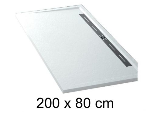 Duschwanne seitlicher Ablauf - EDGE 200x80