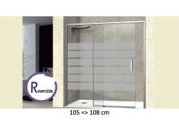 Schiebetür für die Dusche, 105 à 108 cm, mit halbdurchsichtigem Glas __int__ NANTES 310 Bold