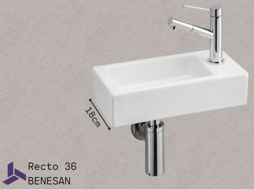 Hnge-Handwaschbecken aus Keramik | Recto 36 Benesan