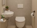 Handwaschbecken rund, keramisch, hngend | BONN 23 DROITE