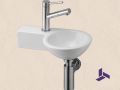 Handwaschbecken rund, keramisch, hngend | BONN 23 Gauche