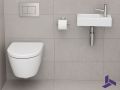 Hnge-Handwaschbecken aus Keramik 36x18cm | FRANCFORT 36 DROITE