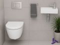 Hnge-Handwaschbecken aus Keramik 36x18cm | FRANCFORT 36 DROITE