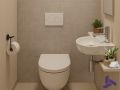 Handwaschbecken rund, keramisch, hngend 23x39 cm | BONN 23 GAUCHE