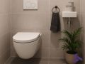 Handwaschbecken WC schmal 18x30 cm Keramik | ROSTOCK 30 DROITE