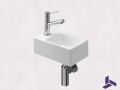 Handwaschbecken WC schmal 18x30 cm Keramik | ROSTOCK 30 GAUCHE
