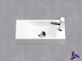 Hnge-Handwaschbecken Design 40x18 cm Harz wei | HAMBOURG 40 DROITE