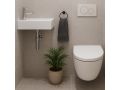 Hnge-Handwaschbecken Design 40x18 cm Harz wei | HAMBOURG 40 GAUCHE
