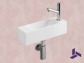 Hngendes Handwaschbecken 42x14,5 cm __int__ Kompakt & Wei | MUNICH 42 DROIT