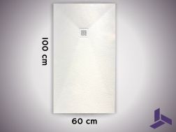 Duschwanne 100x60 cm, extra flach, rutschfest, VERONE