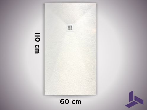 Duschwanne 110x60 cm, extra flach, rutschfest, VERONE