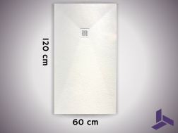 Duschwanne 120x60 cm, extra flach, rutschfest, VERONE