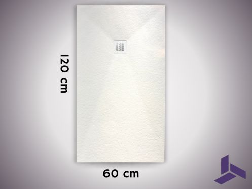 Duschwanne 120x60 cm, extra flach, rutschfest, VERONE