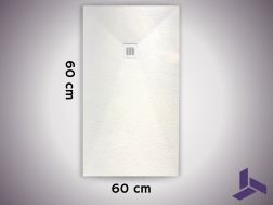 Duschwanne 60x60 cm, extra flach, rutschfest, VERONE