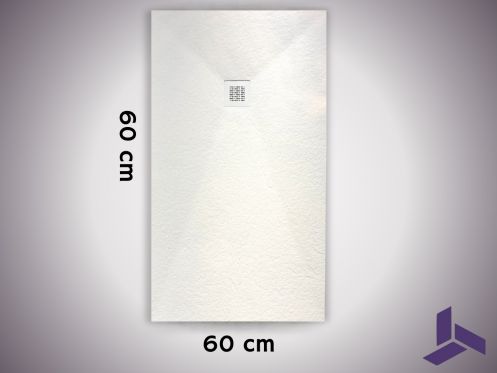 Duschwanne 60x60 cm, extra flach, rutschfest, VERONE
