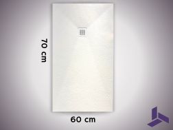 Duschwanne 70x60 cm, extra flach, rutschfest, VERONE