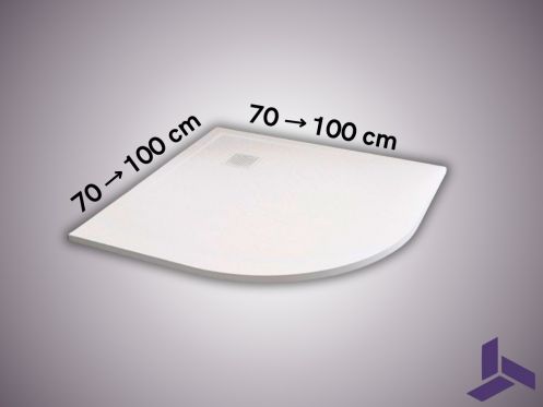 Viertelkreis-Duschwanne 80x80 cm VERONE ANGULAR