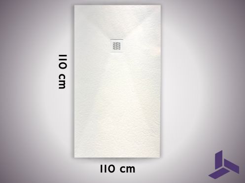 Duschwanne 110x110 cm, extra flach, rutschfest, VERONE