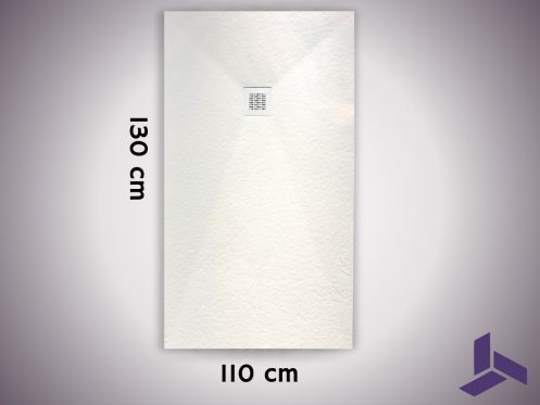 Duschwanne 130x110 cm, extra flach, rutschfest, VERONE