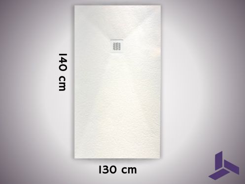 Duschwanne 140x130 cm, extra flach, rutschfest, VERONE